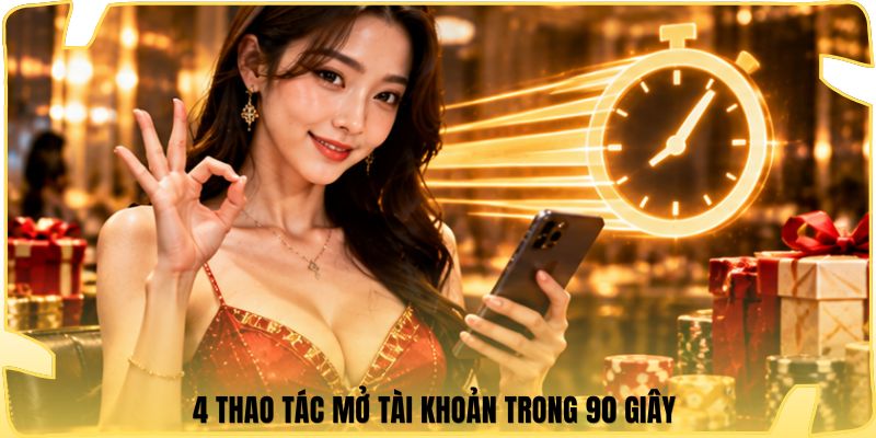 4 thao tác mở tài khoản trong 90 giây 